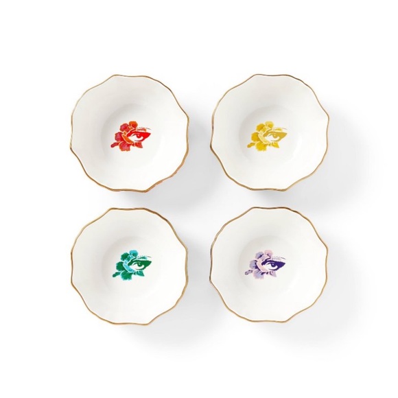 👁️ DVF for Target!!!- Floral Toile 4-Piece Dining Bowls (SOLD OUT) - Picture 3 of 5